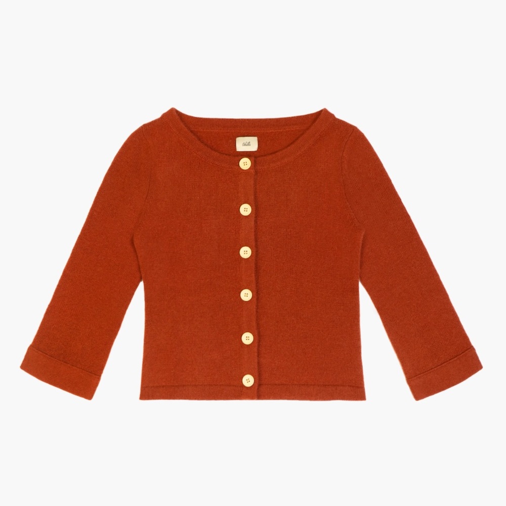 Oddli Cashmere Cardigan 3/4 Sleeve Red Size S